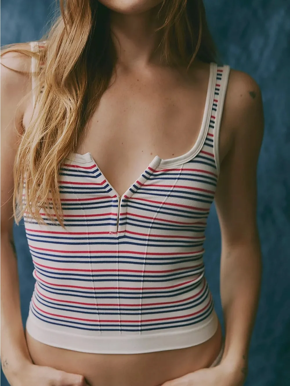 Intimately Free People Striped Simply Soft Cami in Peri
